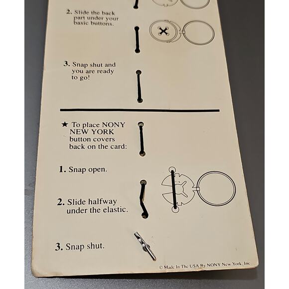 Vintage Button Covers Made in USA Nony New York Ornate Gold Tone Set of 5 - Picture 10 of 12